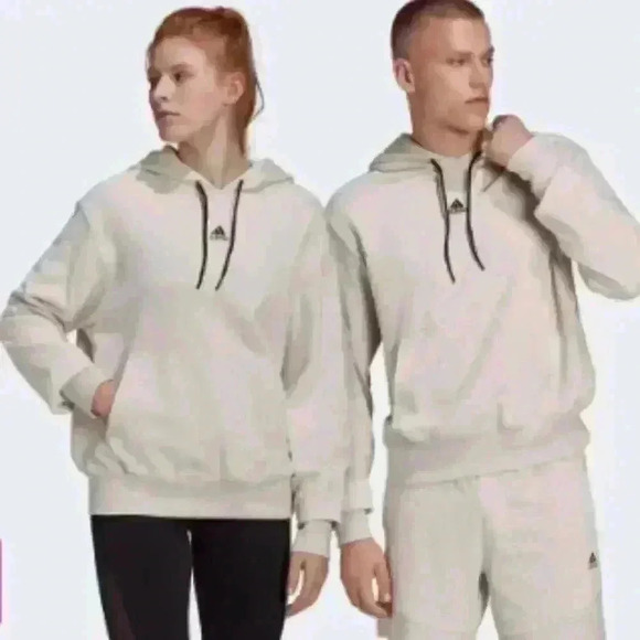 adidas Tops - Adidas NEW Unisex French Terry Loose Fit Botanically Dyed Pullover Hoodie Sz M